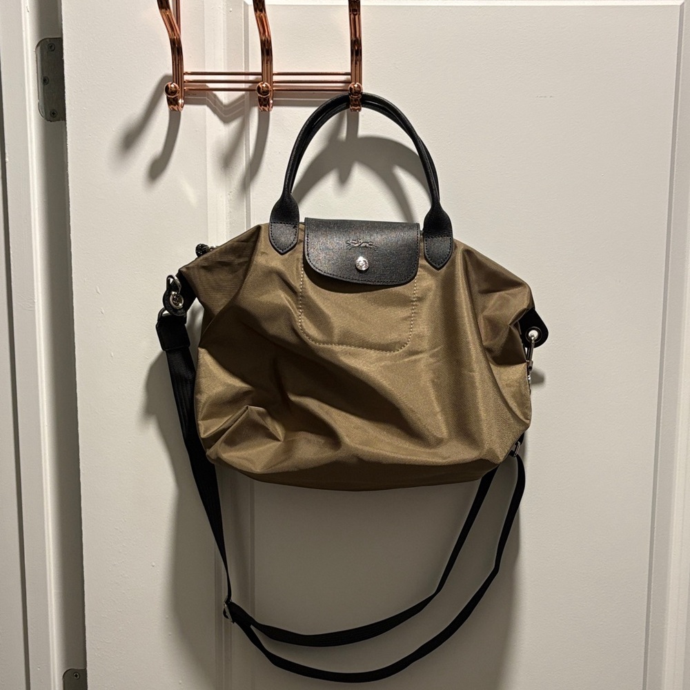 Longchamp Le Energy L Olive Green Nylon Tote